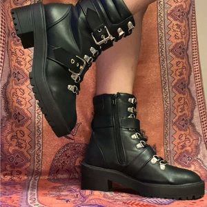 Pretty Little Thing Biker Boots🍂🍁